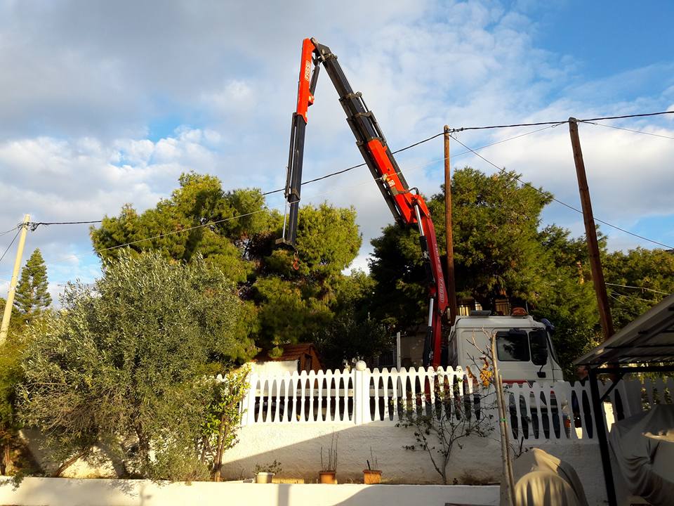 μεταφορές με τηλεσκοπικό γερανό Αθήνα